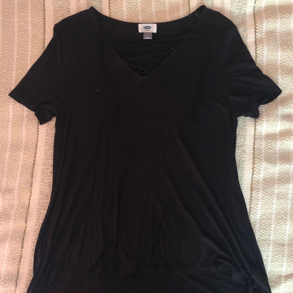 Old Navy top with lace up neckline